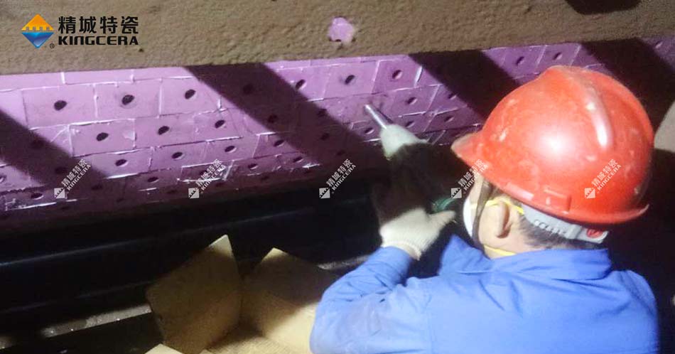 东升国际牌新型耐磨陶瓷布料机圆辊使用效果