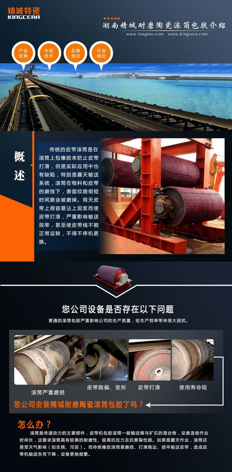 东升国际特瓷陶瓷滚筒包胶与工艺流程
